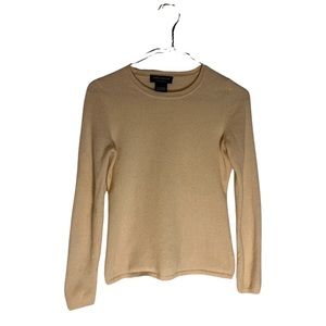 Lord&Taylor Cream Cashmere Crewneck